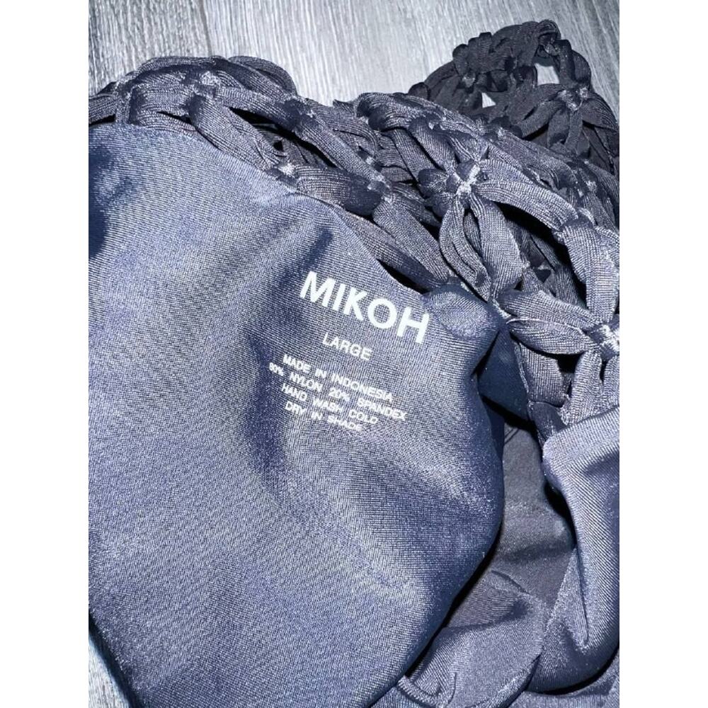 Mikoh strapless one-piece Bodysuit swimsuit navy Y2K Large A007079 - Picture 6 of 8